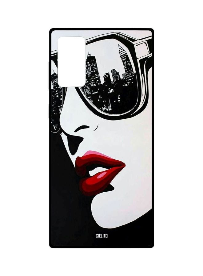 CIELITO Girl Printed Protective Case Cover For Samsung Galaxy Note20 White/Black/Red - Image 1