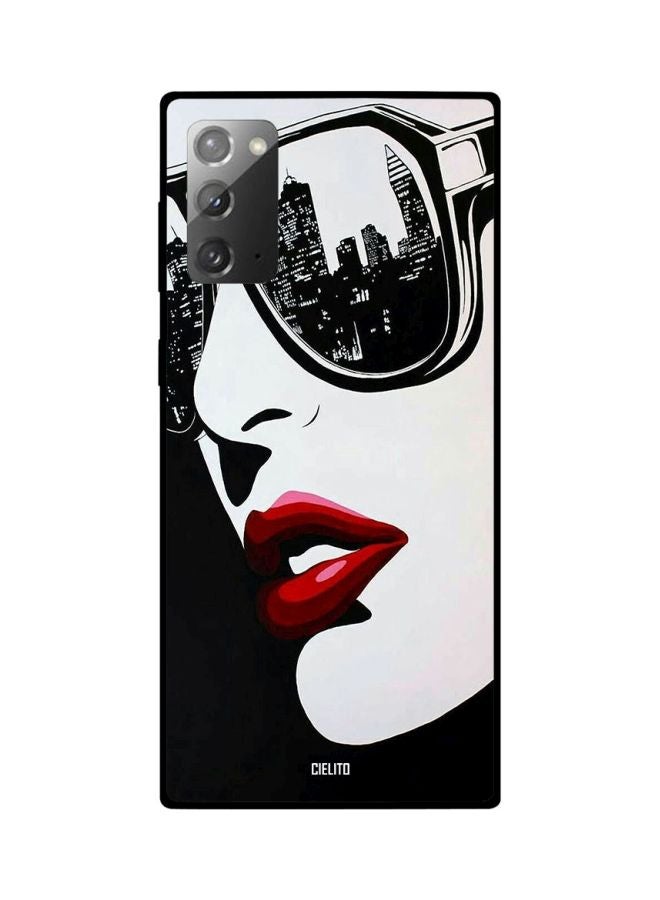 CIELITO Girl Printed Protective Case Cover For Samsung Galaxy Note20 White/Black/Red - Image 2