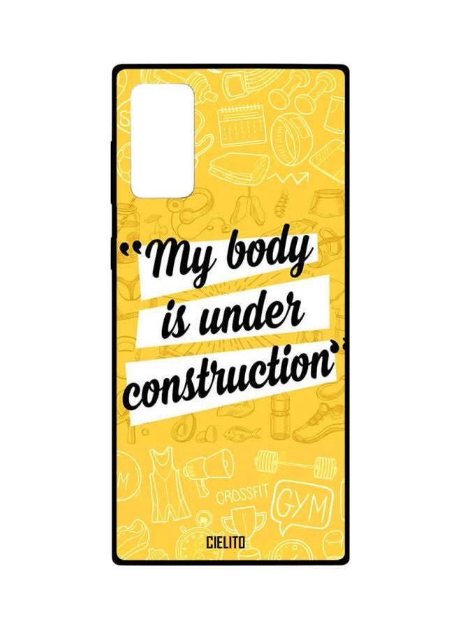 CIELITO Quote Printed Case Cover For Samsung Galaxy Note20 Yellow/White/Black - Image 1