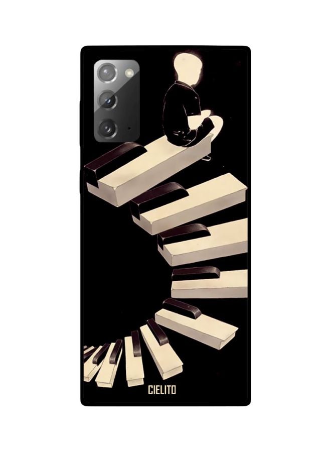 CIELITO Printed Case Cover For Samsung Galaxy Note 20 Black/Beige - Image 2