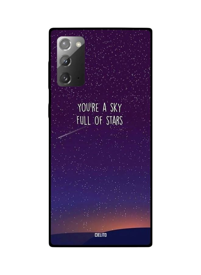 CIELITO Quote Printed Case Cover For Samsung Galaxy Note20 Purple/Blue/White  - Image 2