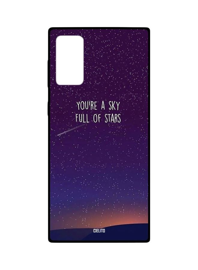CIELITO Quote Printed Case Cover For Samsung Galaxy Note20 Purple/Blue/White  - Image 1