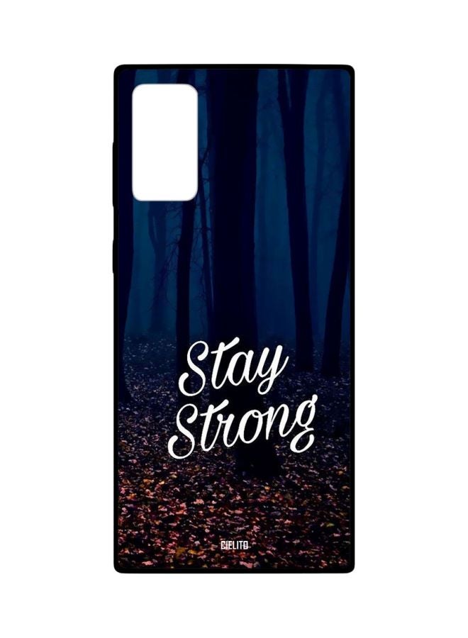 CIELITO Stay Strong Printed Protective Case Cover For Samsung Galaxy Note20 Blue/Black/White - Image 1