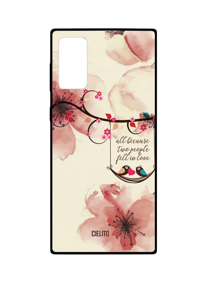 CIELITO Quotes Printed Case Cover For Samsung Galaxy Note 20 Beige/Red/Black - Image 1