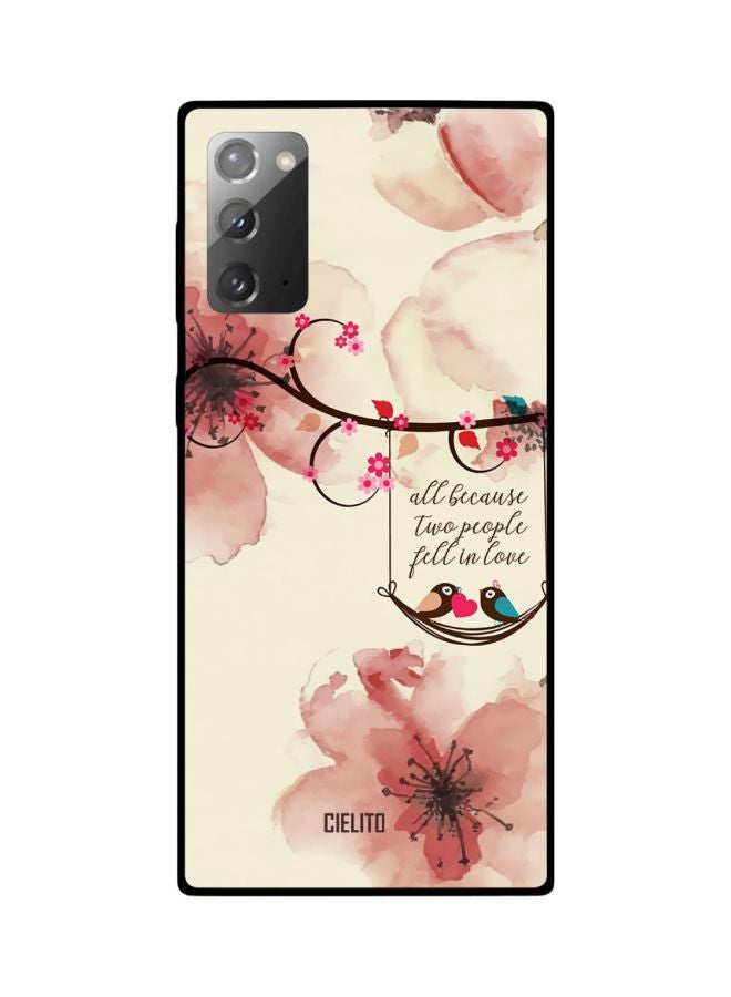 CIELITO Quotes Printed Case Cover For Samsung Galaxy Note 20 Beige/Red/Black - Image 2