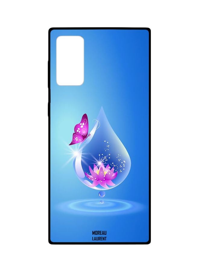Moreau Laurent Lotus Printed Case Cover For Samsung Galaxy Note20 Blue/Pink/White  - Image 1