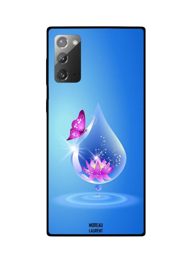 Moreau Laurent Lotus Printed Case Cover For Samsung Galaxy Note20 Blue/Pink/White  - Image 2