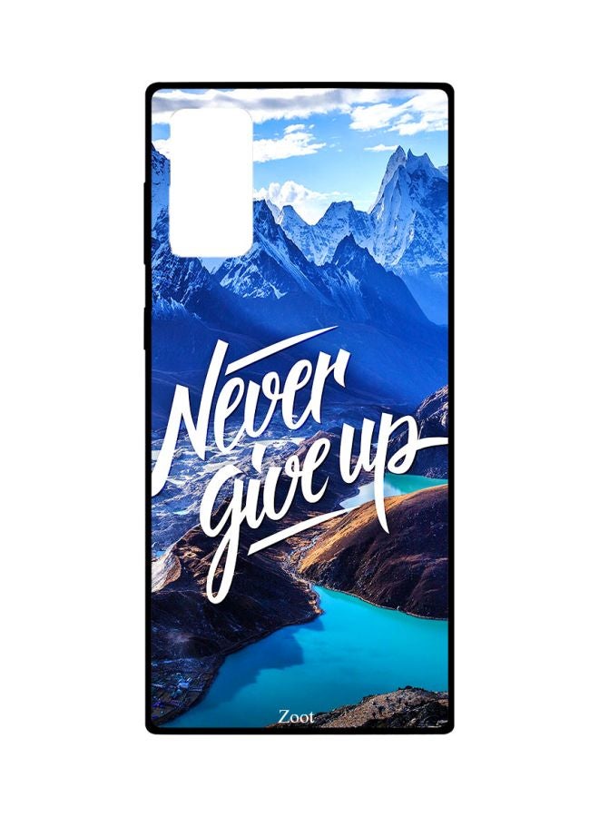 Zoot Never Give Up Printed Case Cover For Samsung Galaxy Note20 Blue/White/Brown - Image 1