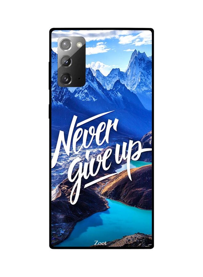 Zoot Never Give Up Printed Case Cover For Samsung Galaxy Note20 Blue/White/Brown - Image 2
