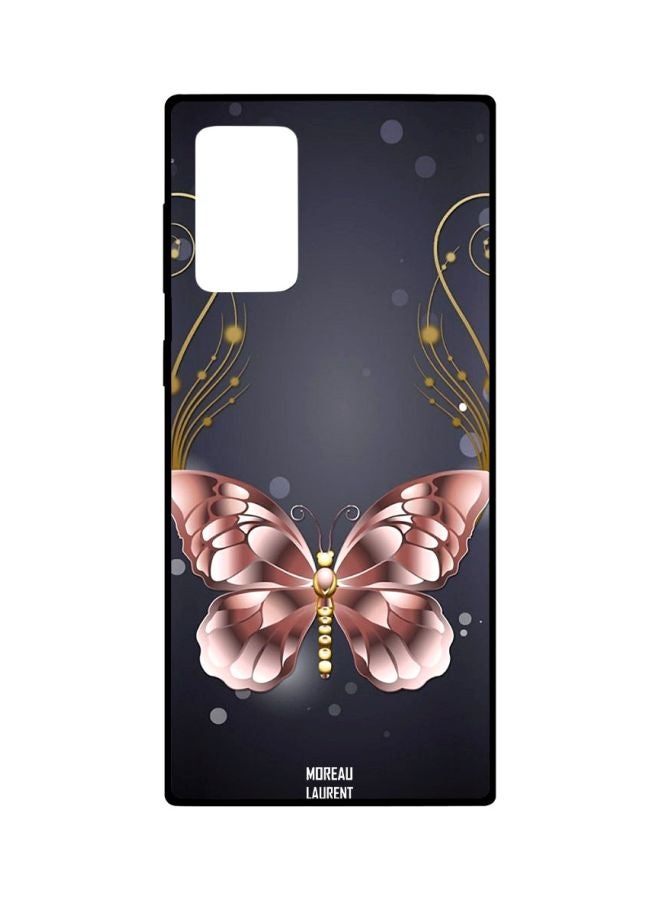 Moreau Laurent Butterfly Printed Protective Case Cover For Samsung Galaxy Note 20 Ultra Grey/Pink/Gold - Image 1
