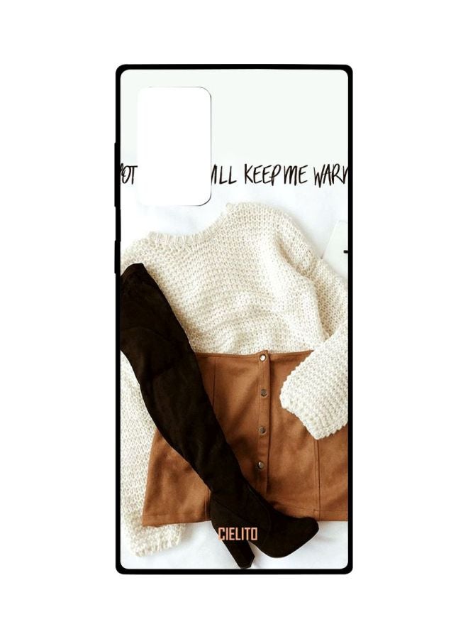 CIELITO Woolen Garments Printed Case Cover For Samsung Galaxy Note20 Ultra White/Brown/Black - Image 1