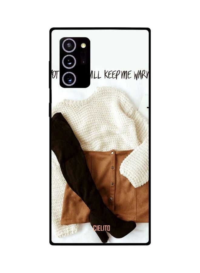 CIELITO Woolen Garments Printed Case Cover For Samsung Galaxy Note20 Ultra White/Brown/Black - Image 2