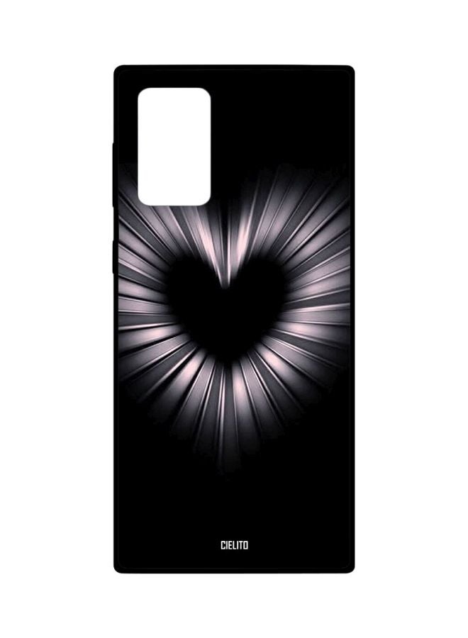 CIELITO Heart Printed Snap Case Cover For Samsung Galaxy Note20 Ultra Black/Pink  - Image 1