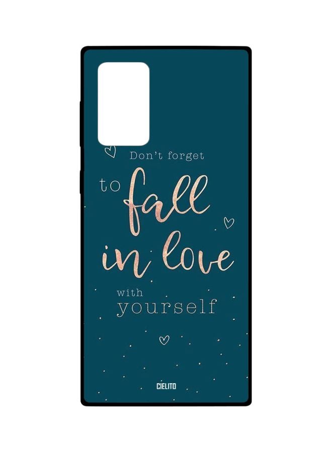 CIELITO Quote Printed Case Cover For Samsung Galaxy Note20 Ultra Blue/Beige - Image 1
