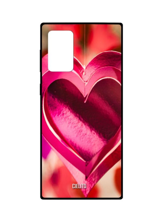 CIELITO Heart Printed Case Cover For Samsung Galaxy Note 20 Ultra Pink/Red/Beige - Image 1