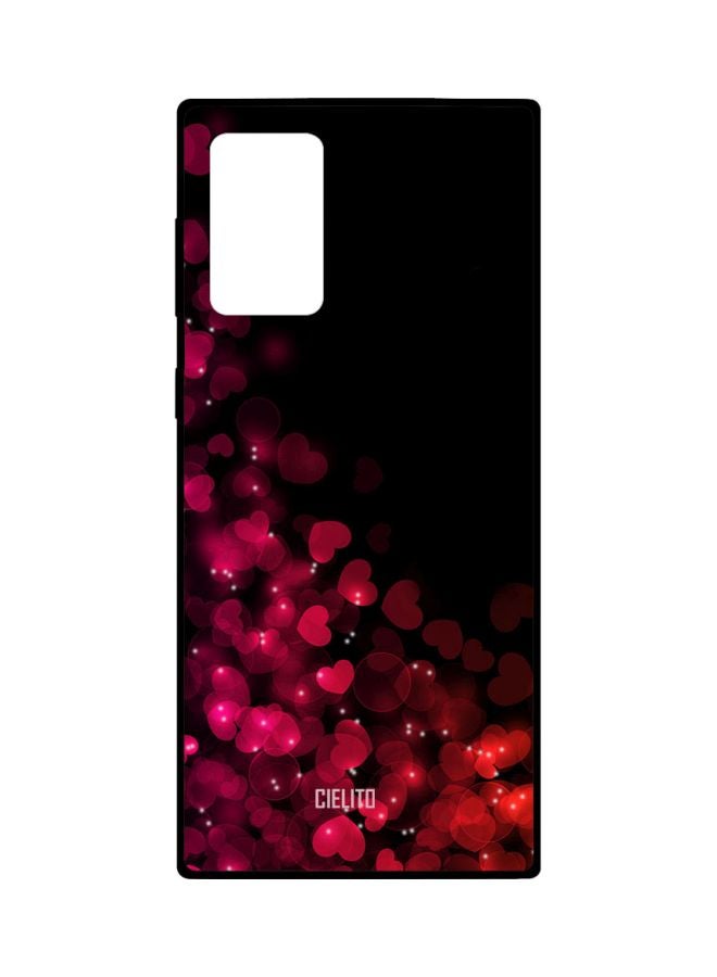 Heart Printed Case Cover For Samsung Galaxy Note20 Ultra Black/Red/Pink
