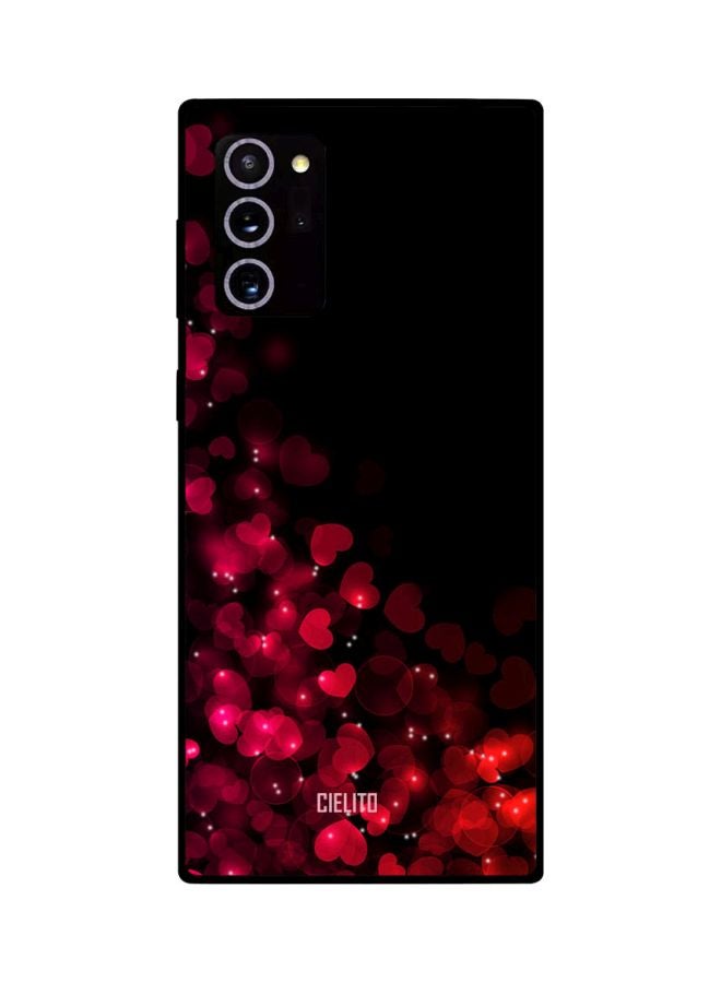 Heart Printed Case Cover For Samsung Galaxy Note20 Ultra Black/Red/Pink