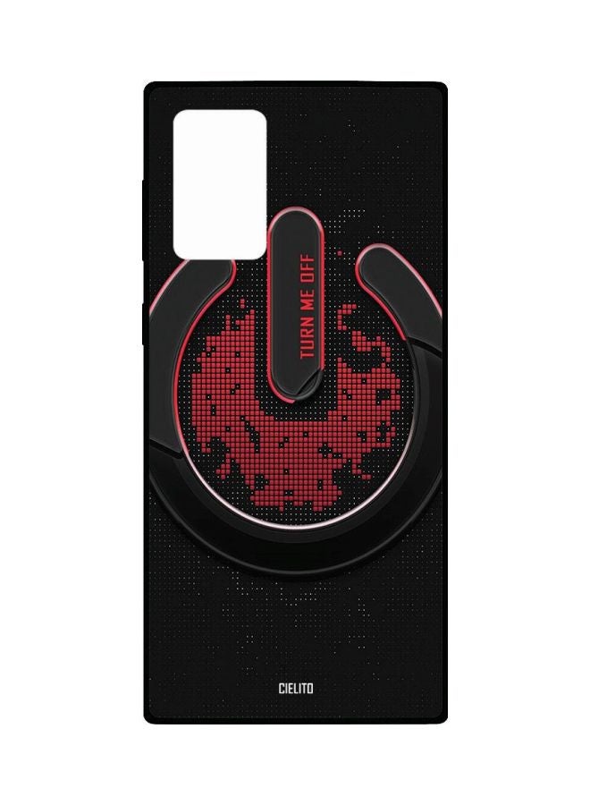 CIELITO Turn Me Off Printed Case Cover For Samsung Galaxy Note20 Ultra Black/Red/White - Image 1