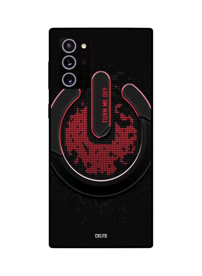 CIELITO Turn Me Off Printed Case Cover For Samsung Galaxy Note20 Ultra Black/Red/White - Image 2