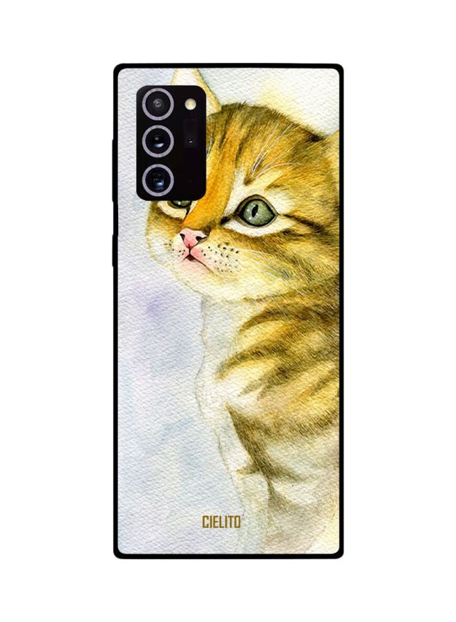 CIELITO Cat Printed Case Cover For Samsung Galaxy Note 20 Ultra Grey/Yellow - Image 2