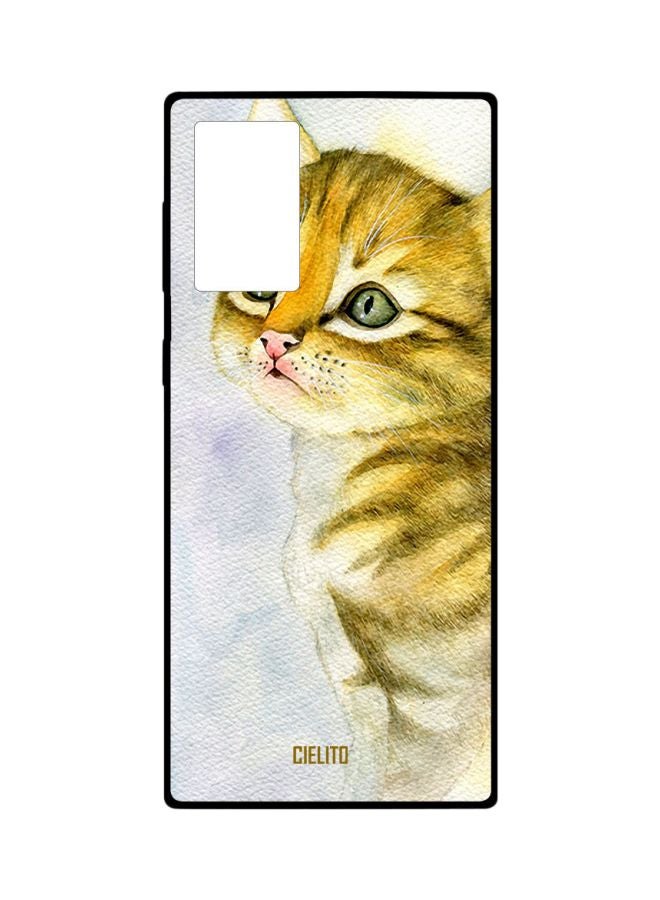 CIELITO Cat Printed Case Cover For Samsung Galaxy Note 20 Ultra Grey/Yellow - Image 1