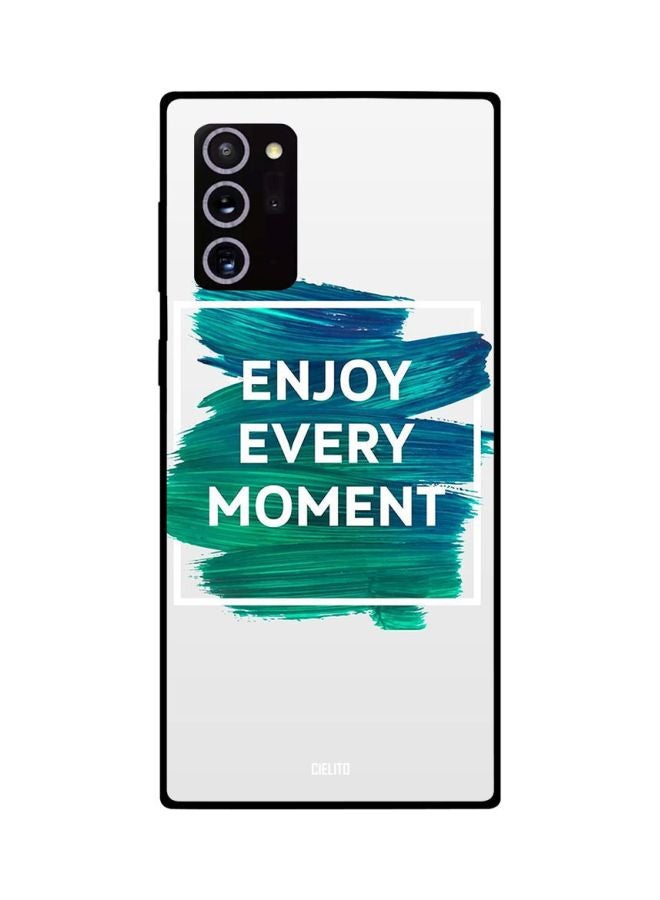 CIELITO Enjoy Every Moment Printed Case Cover For Samsung Galaxy Note20 Ultra White/Blue/Green - Image 2