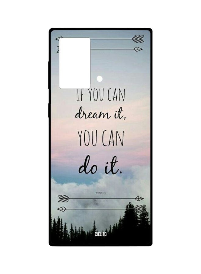 CIELITO Quote Printed Case Cover For Samsung Galaxy Note20 Ultra Grey/White/Black - Image 1