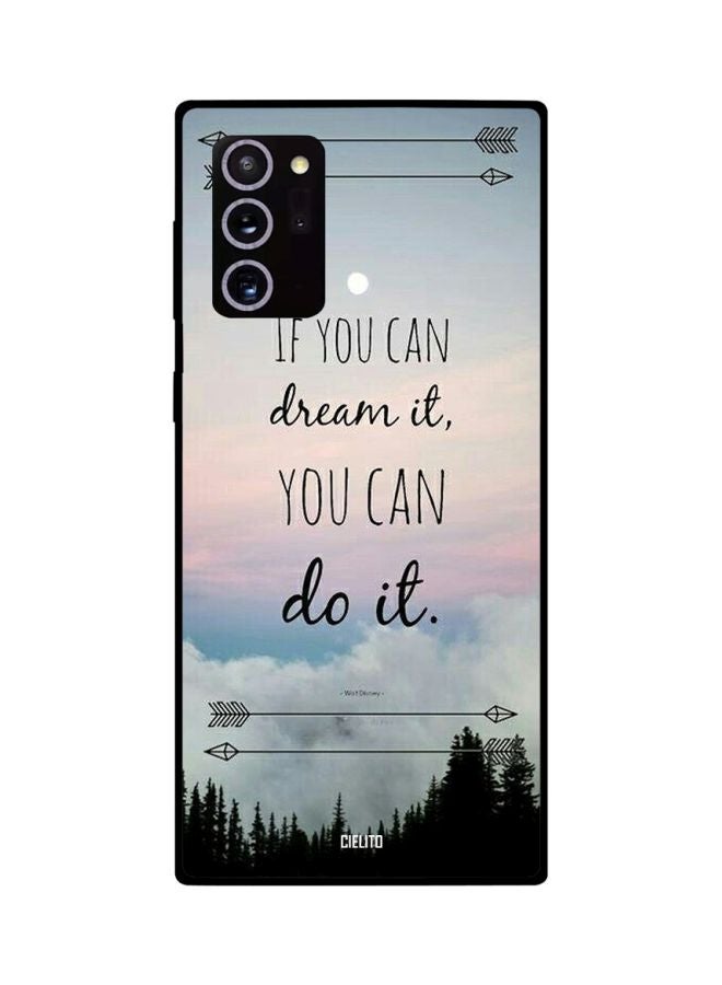 CIELITO Quote Printed Case Cover For Samsung Galaxy Note20 Ultra Grey/White/Black - Image 2