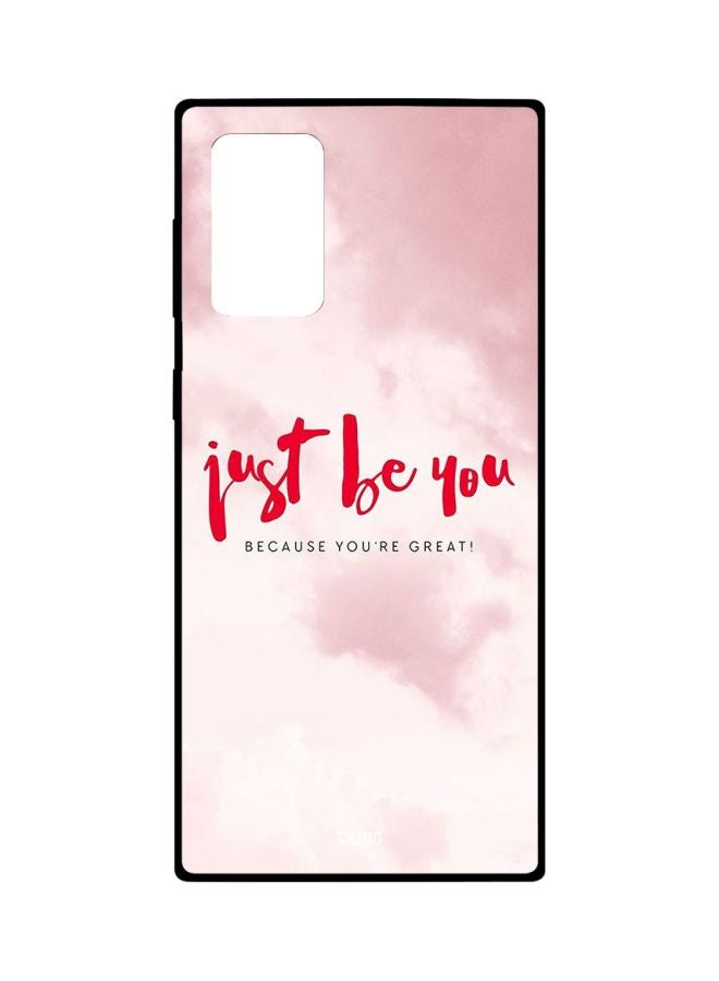 CIELITO Just Be You Because You're Great Printed Case Cover For Samsung Galaxy Note 20 Ultra White/Pink/Red - Image 1