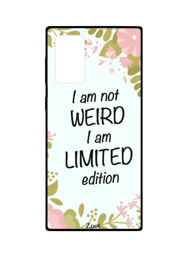 Zoot - I Am Not Weird I Am Limited Edition Printed Case Cover For Samsung Galaxy Note20 Ultra White/Pink/Green - Image 1