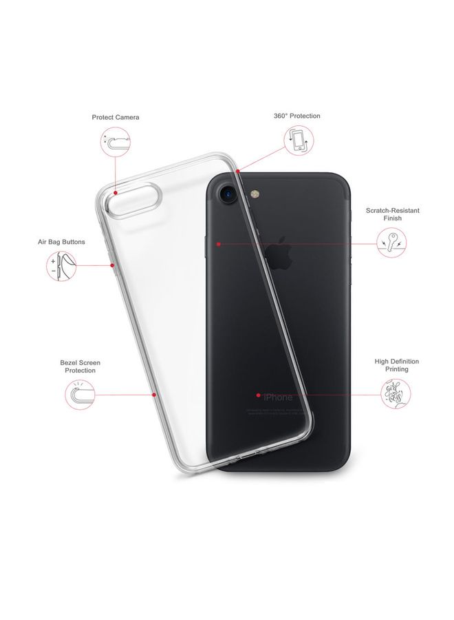 Stylizedd Apple iPhone 8 Plus Classic Clear Case Soft TPU Gel Thin Transparent Flexible Cover [ Designed for Apple iPhone 8 Plus ] - La Multi Color - Image 2