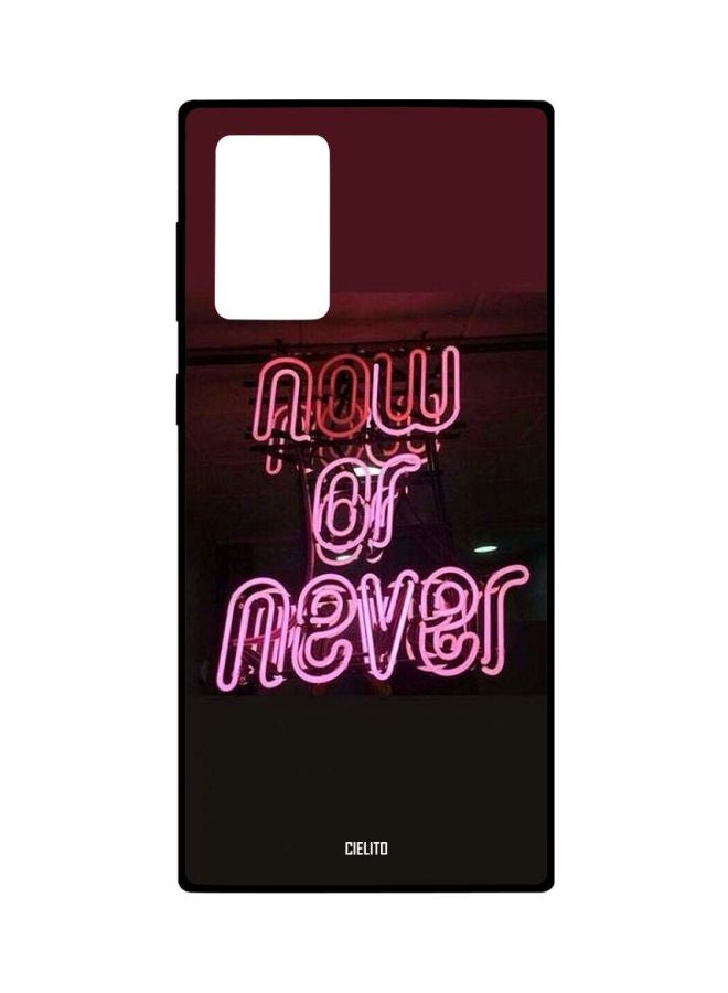 CIELITO Now Or Never Printed Case Cover For Samsung Galaxy Note20 Ultra Pink/Black - Image 1