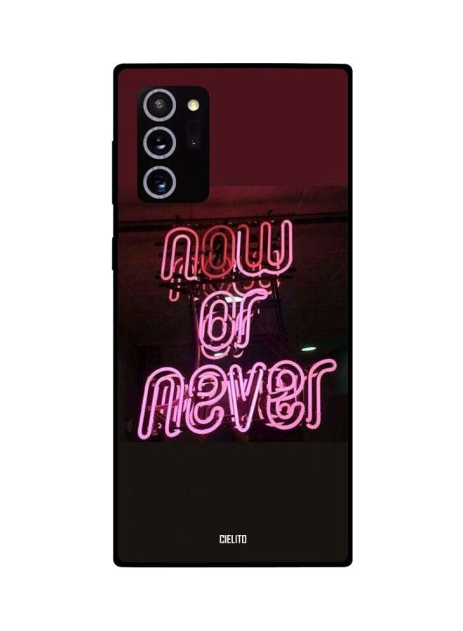CIELITO Now Or Never Printed Case Cover For Samsung Galaxy Note20 Ultra Pink/Black - Image 2