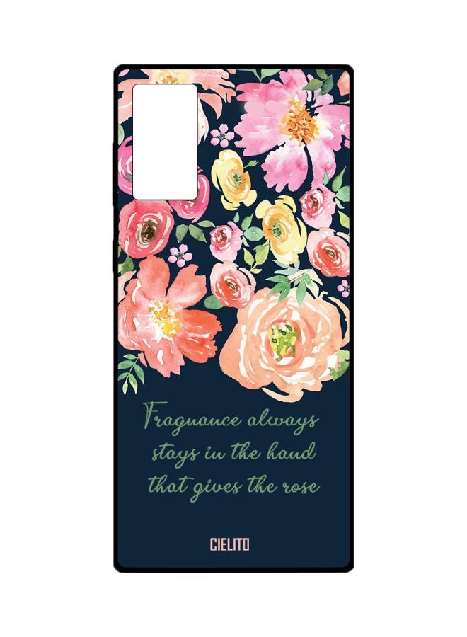 CIELITO Flower Printed Case Cover For Samsung Galaxy Note20 Blue/Pink/Orange - Image 1
