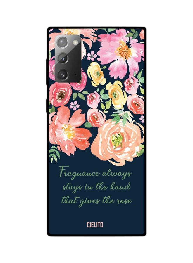 CIELITO Flower Printed Case Cover For Samsung Galaxy Note20 Blue/Pink/Orange - Image 2