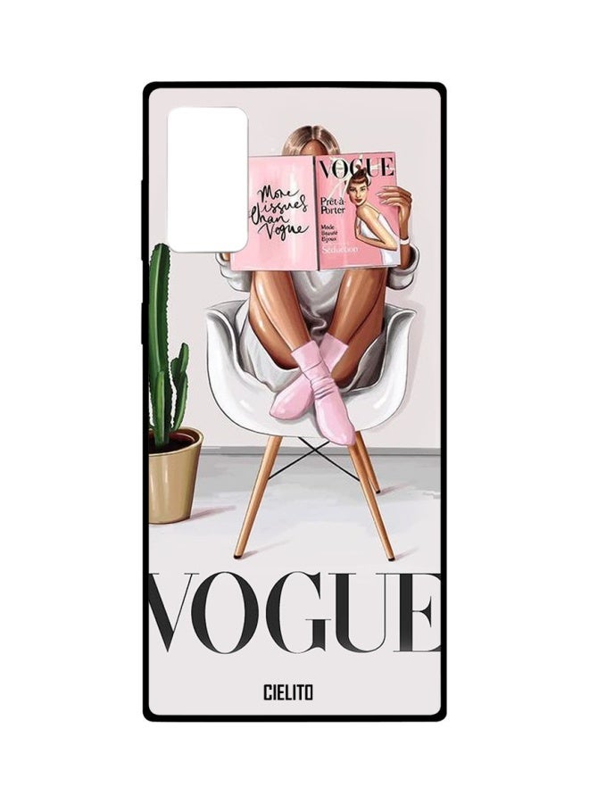 CIELITO Vogue Magazine Printed Case Cover For Samsung Galaxy Note20 White/Beige/Green - Image 1