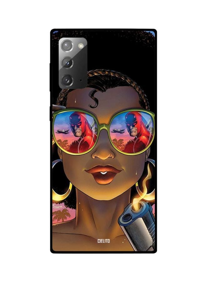CIELITO Girl Printed Case Cover For Samsung Galaxy Note20 Brown/Red/Black - Image 2