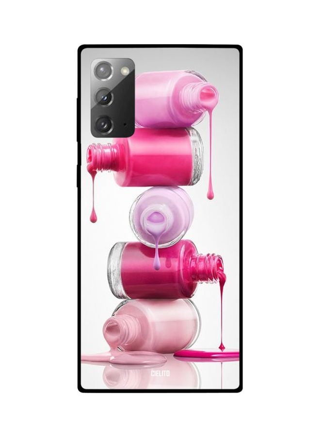 CIELITO Nail Polish Printed Case Cover For Samsung Galaxy Note20 Pink/Purple/White  - Image 2