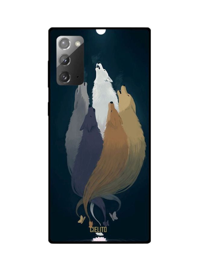 CIELITO Animal Printed Case Cover For Samsung Galaxy Note20 Blue/White/Brown - Image 2