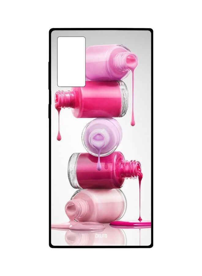 CIELITO Nail Polish Printed Case Cover For Samsung Galaxy Note20 Pink/Purple/White  - Image 1