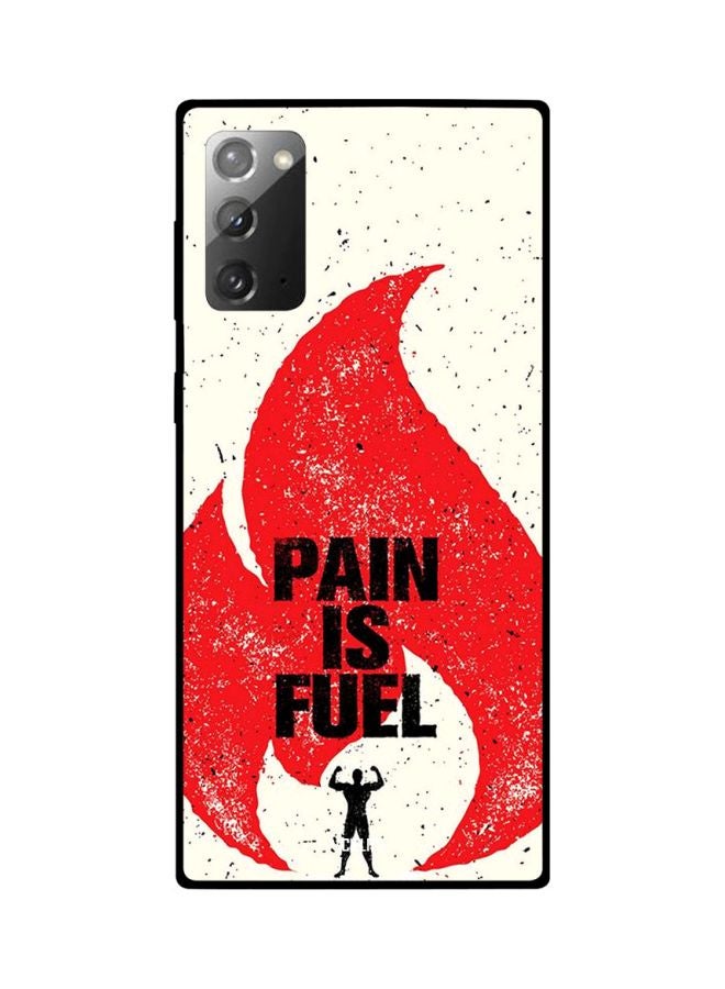 CIELITO Pain Is Fuel Printed Protective Case Cover For Samsung Galaxy Note 20 Beige/Red/Black - Image 2