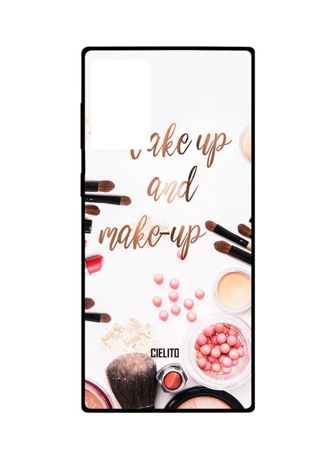 CIELITO Makeup And Makeup Printed Case Cover For Samsung Galaxy Note 20 White/Brown/Pink - Image 1