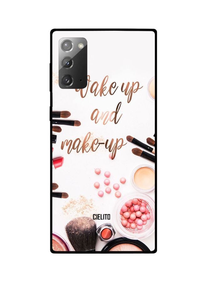 CIELITO Makeup And Makeup Printed Case Cover For Samsung Galaxy Note 20 White/Brown/Pink - Image 2