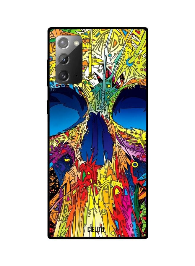 CIELITO Abstract Pattern Printed Case Cover For Samsung Galaxy Note20 Blue/Red/Yellow - Image 2