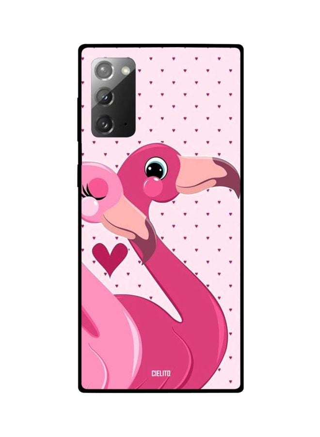 CIELITO Flamingo Printed Case Cover For Samsung Galaxy Note20 Pink/White/Black - Image 2