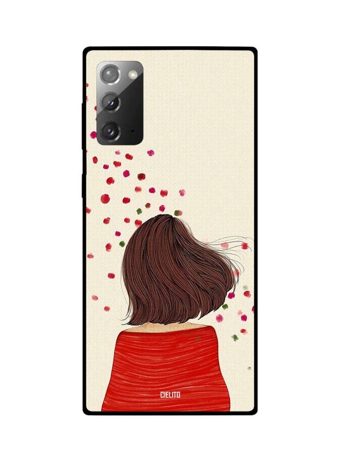 CIELITO Girl Printed Case Cover For Samsung Galaxy Note20 Beige/Red/Brown - Image 2