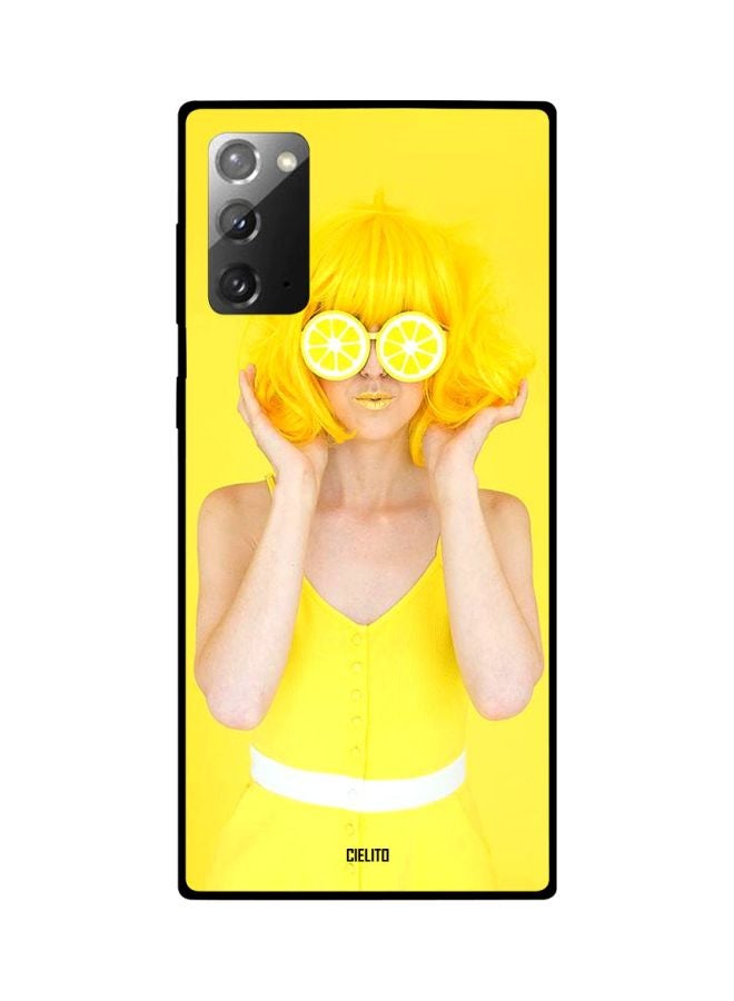 CIELITO Girl Printed Case Cover For Samsung Galaxy Note20 Yellow/Beige/White - Image 2