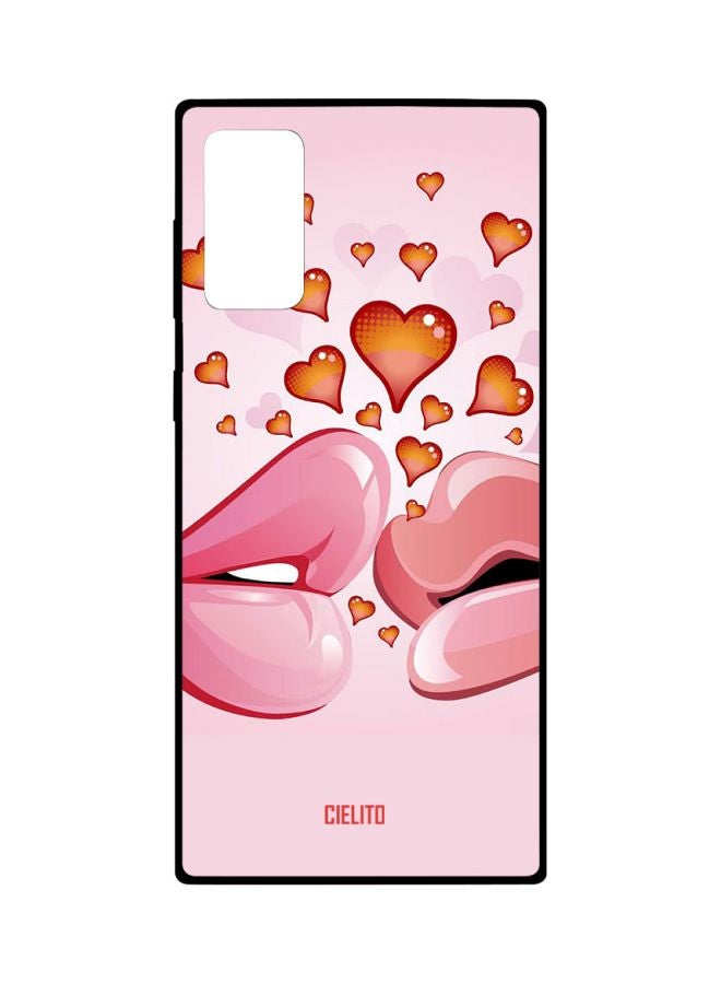 CIELITO Hearts Printed Case Cover For Samsung Galaxy Note20 Pink/Orange - Image 1