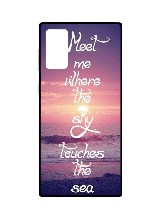 CIELITO Quote Printed Case Cover For Samsung Galaxy Note20 Blue/Beige/Purple - Image 1