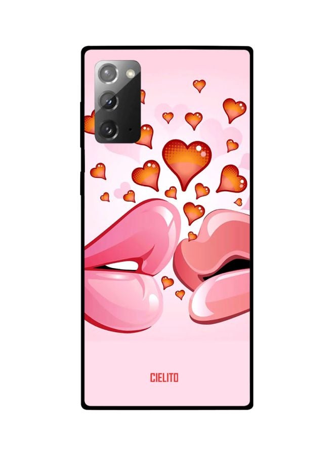CIELITO Hearts Printed Case Cover For Samsung Galaxy Note20 Pink/Orange - Image 2